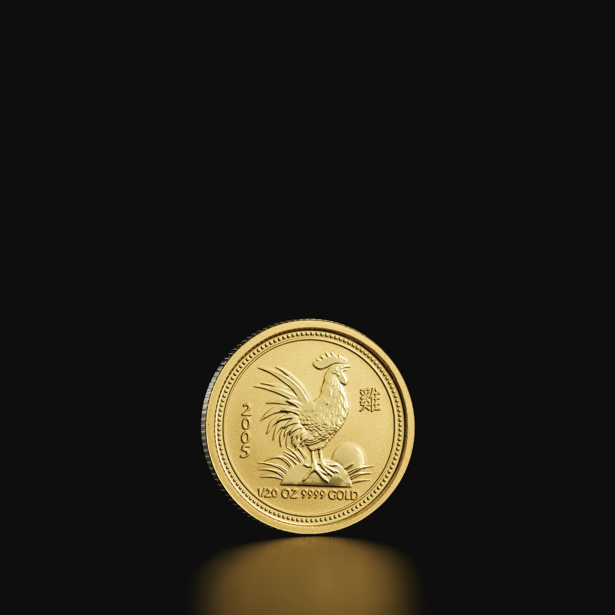1/20 oz Australian Lunar kultakolikko 2005, kukko - Tavex - Valuutta,  Kulta, Hopea