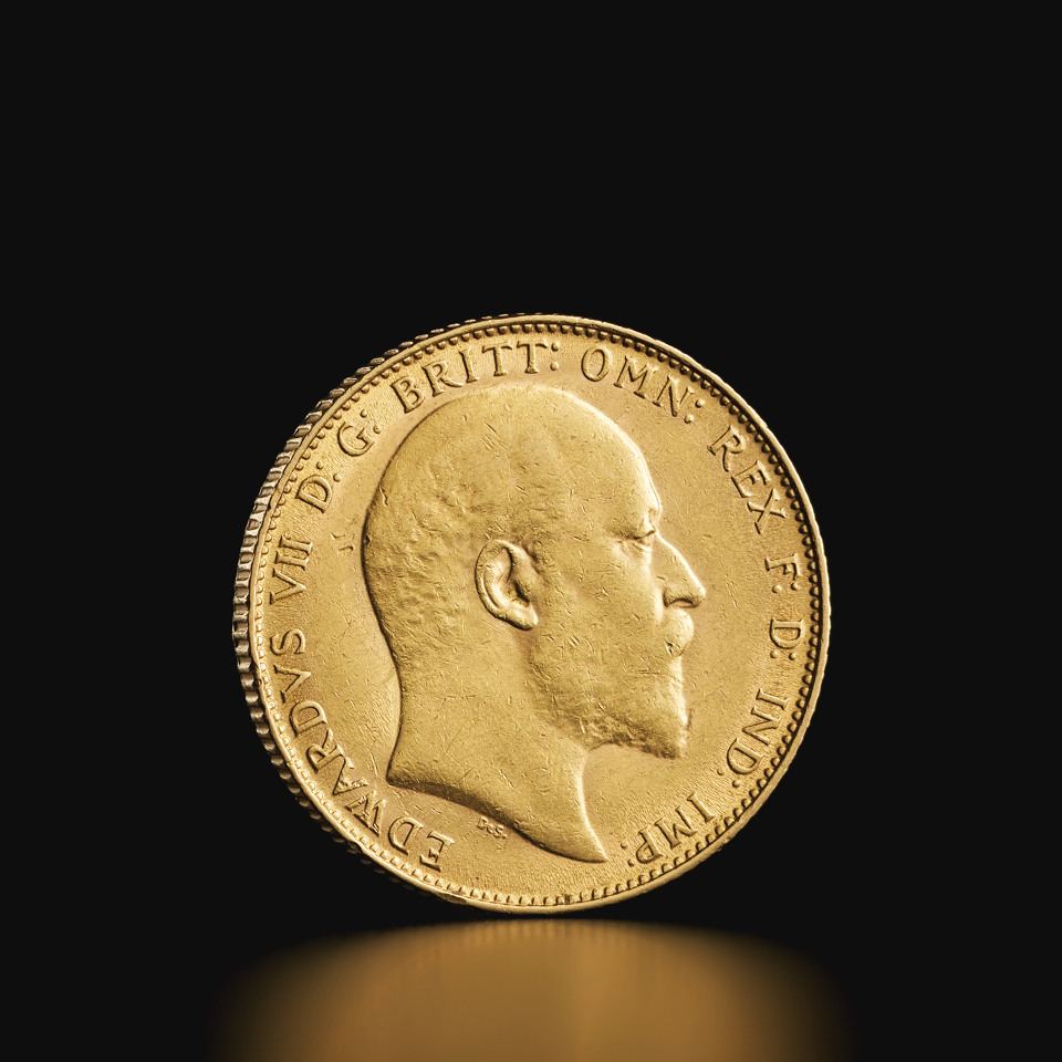 Arab Sarabo Excrete From Lielbritānijas Eduards VII — zelta suverēns - Zelta monētas un stieņi