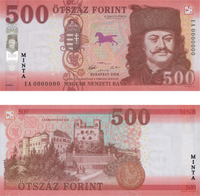 Banknote of 500 Hungarian forint