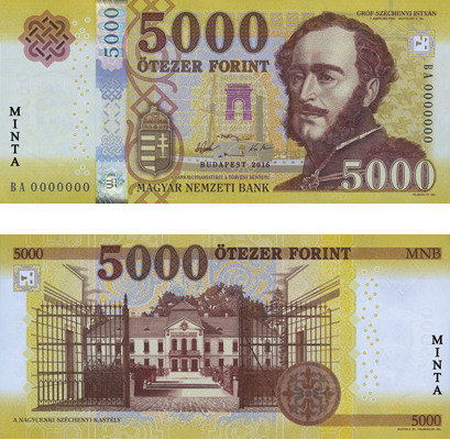 Banknote of 5000 Hungarian forint