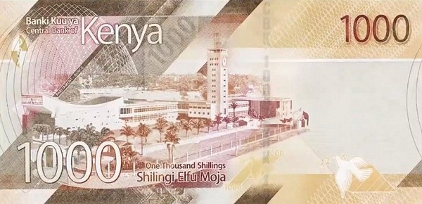 Szyling kenijski -1000 KES rewers